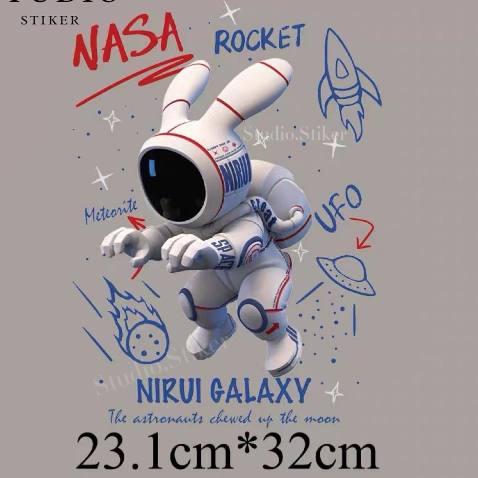 

(M-6-W㊛) Stikerstudio - NASA Sablon Kaos Stiker Baju Setrika / Stiker Baju Katun / Kaos Jaket Pakaian trending