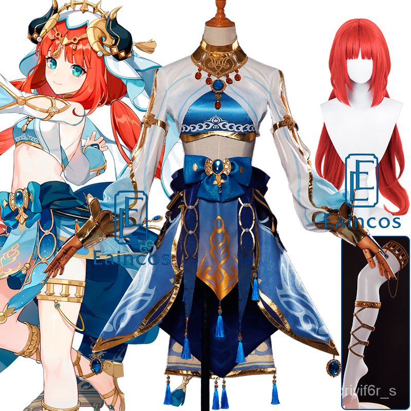Game Genshin Impact Nilou Cosplay Halloween Party Costume Nilou Role Play Uniform Girls Plus Size Dr