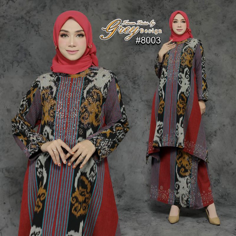 [8003] SETELAN ROK TENUN FULL PAYET BORDIR ATASAN SAMA ROK // By Grey Design