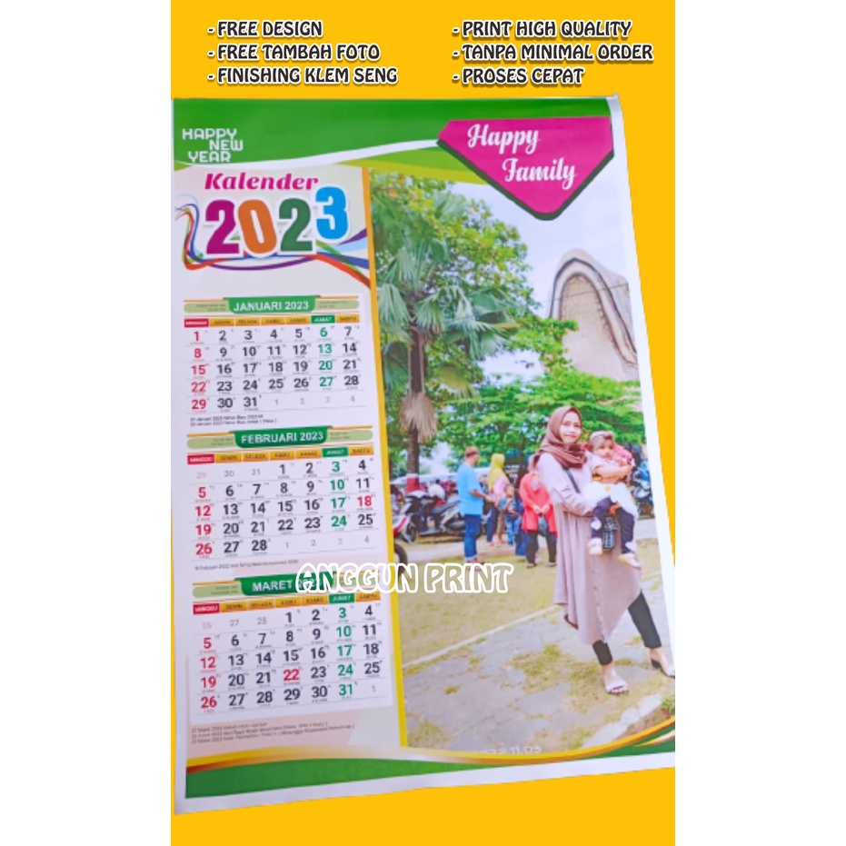 

kalender 2023 kalender 2023 custom aesthetic kalender dinding kalender foto sendiri estetik foto keluarga