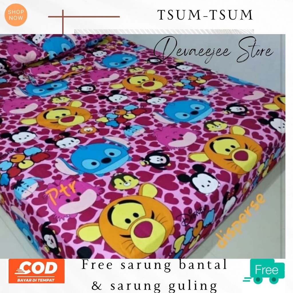 SPREI KARAKTER MOTIF SPONGEBOB UKURAN 180X200 NO.1 ANTI LUNTUR