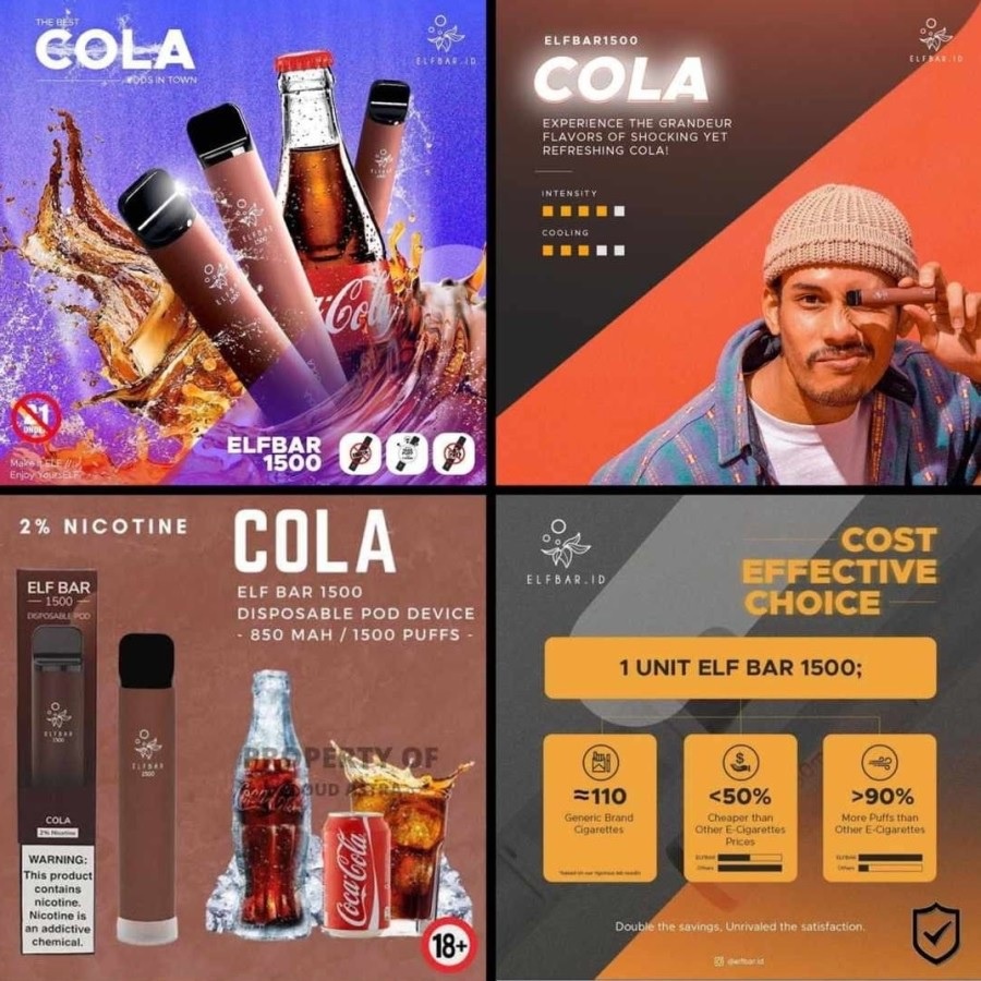 Elfbar 1500 Disposable Pod 1500 Puff 2% (20MG)