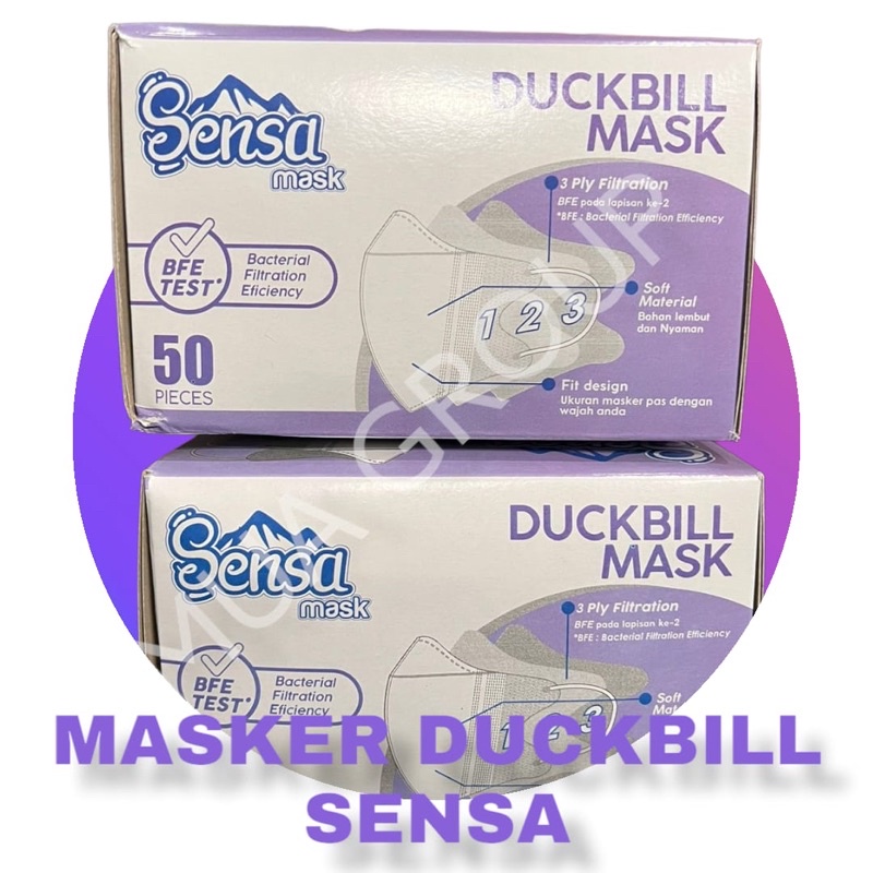 Masker Duckbill Sensa 50” Hitam Atau Putih