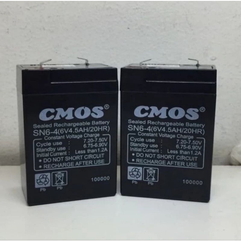 CMOS AKI KERING SN 6 - 4 BATERAI 6 VOLT 4.5 AH SEALED RECHARGEABLE