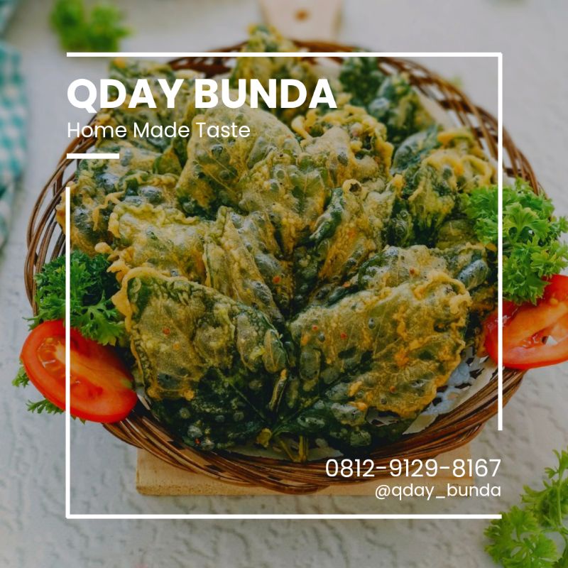 

KERIPIK BAYAM HOME MADE BY QDAY BUNDA 500 GRAM