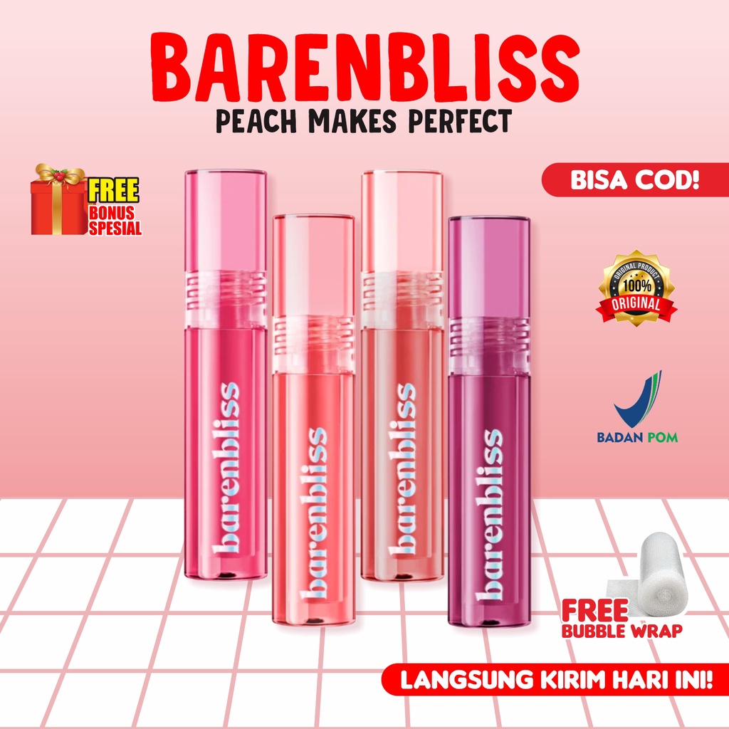 Jual BNB barenbliss Peach Makes Perfect Lip Tint Korea 3ML Glossy Tahan Lama 24 Jam Shopee
