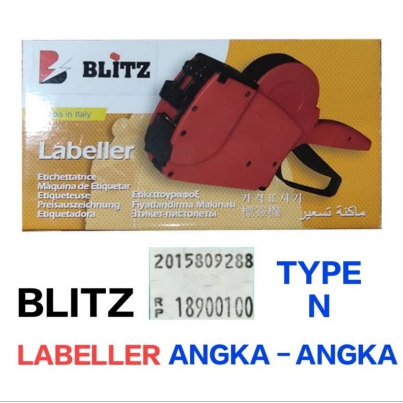 

BLITZ PEMBUAT LABEL TYPE N ANGKA - ANGKA LABELLER