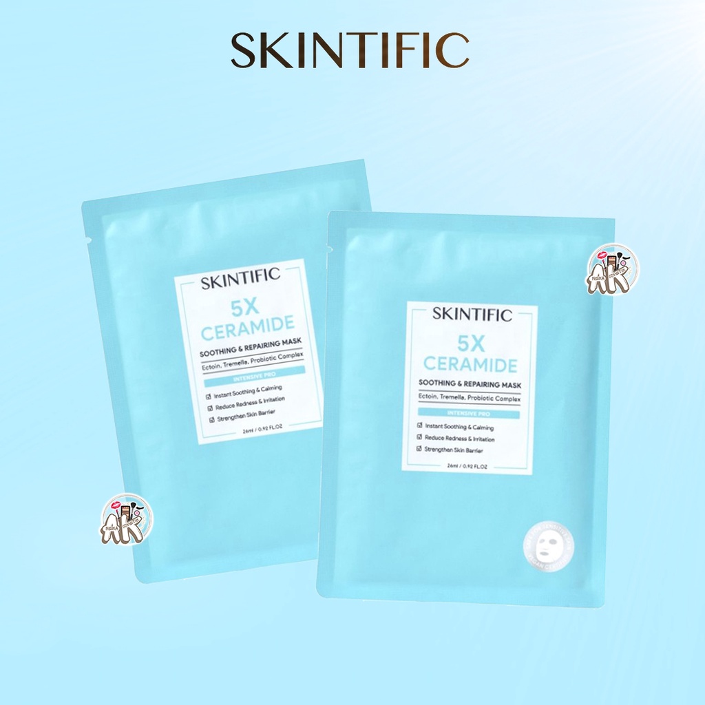 SKINTIFIC 5X CERAMIDE SOOTHING &amp; REPAIR MASK / MASKER WAJAH ESSENCE