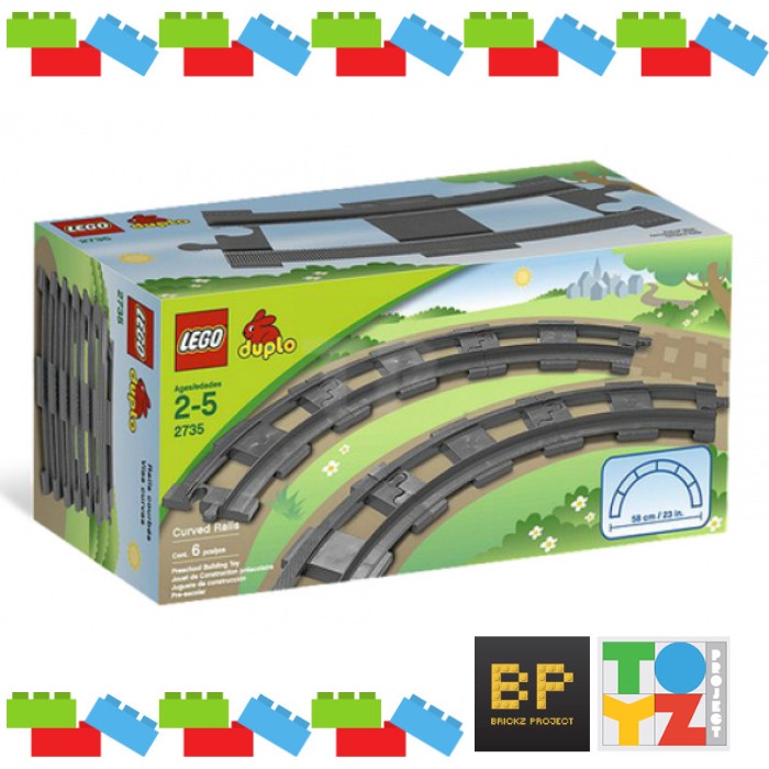 Lego 2735 Duplo - Curved Track (Curved Rails)