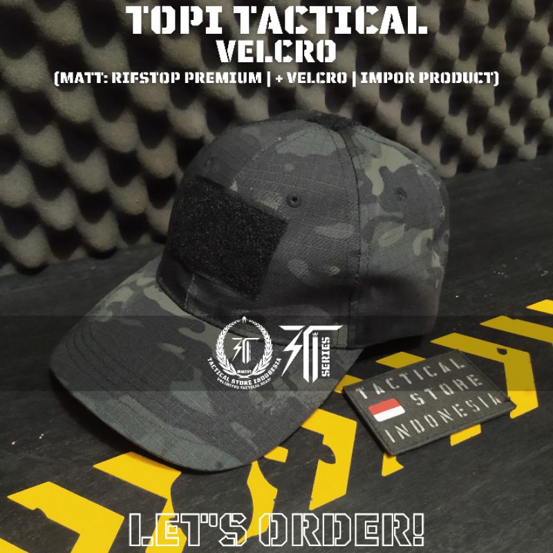 Topi Tactical Impor Loreng Multicam Black