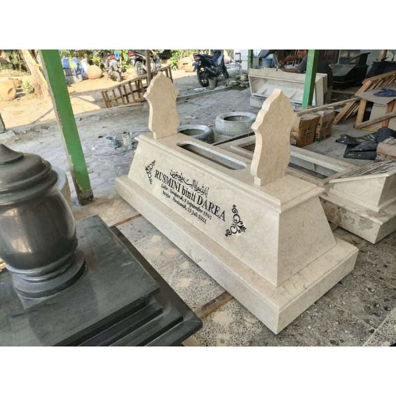 Kijing Marmer Murah Maesan Marmer Model Keraton Prasasti Batu Nisan Makam Bergaransi
