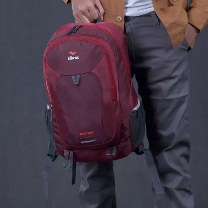 Tas Ransel Pria Elbrus 25 Liter Detroid free Raincover coverBag / Tas Laptop / Tas Punggung / Tas Backpack