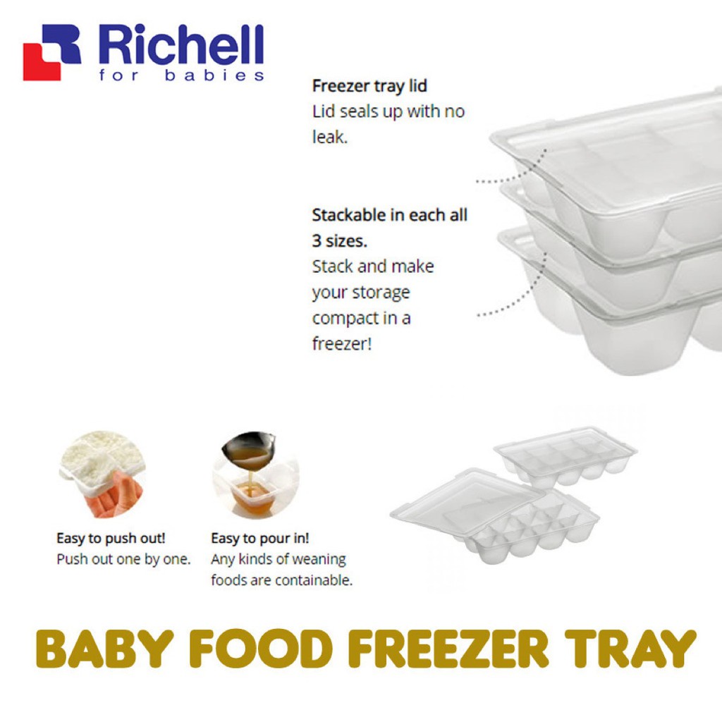 Richell Baby Food Freezer Tray Wadah Penyimpanan Makanan