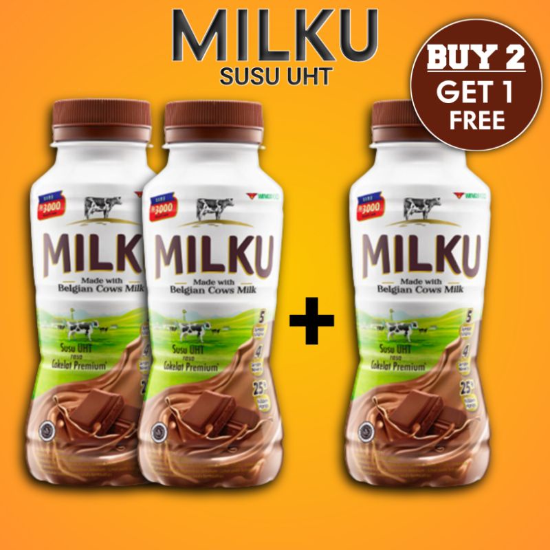 

Milku Susu UHT Coklat Premium 200 ml [ BUY 2 GET 1 ]