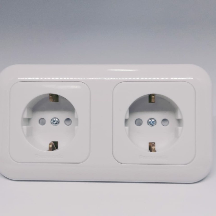 [CHILD PROTECTION] STOP KONTAK GANDA / DOUBLE CP PANASONIC WIDE SERIES WHITE WEJP11222-7