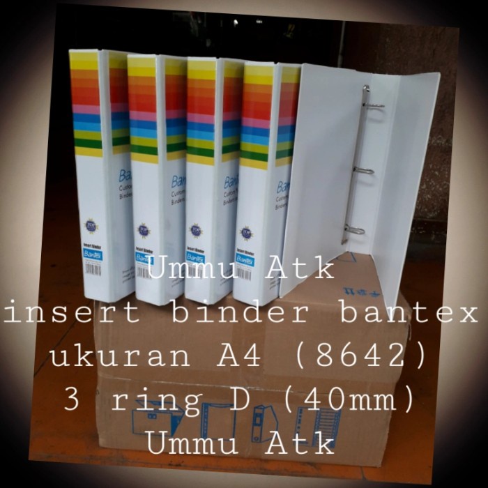 

INSERT RING BINDER BANTEX 3 RING D 40MM UKURAN A4 NO REF 8642