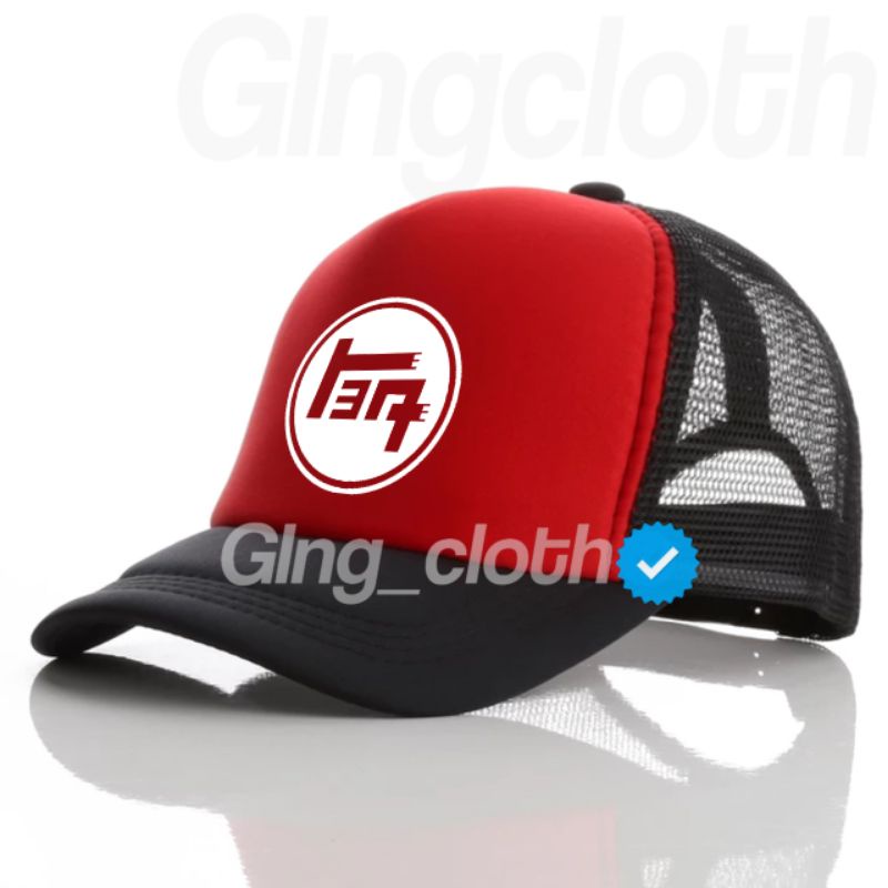 Topi Toyota Jepang Corolla Trucker Black Red