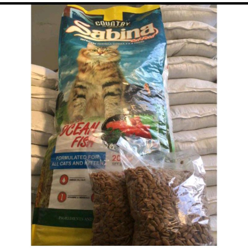 Makanan Kucing SABINA ocean fish All Stage paket 10 kg (GOJEK)