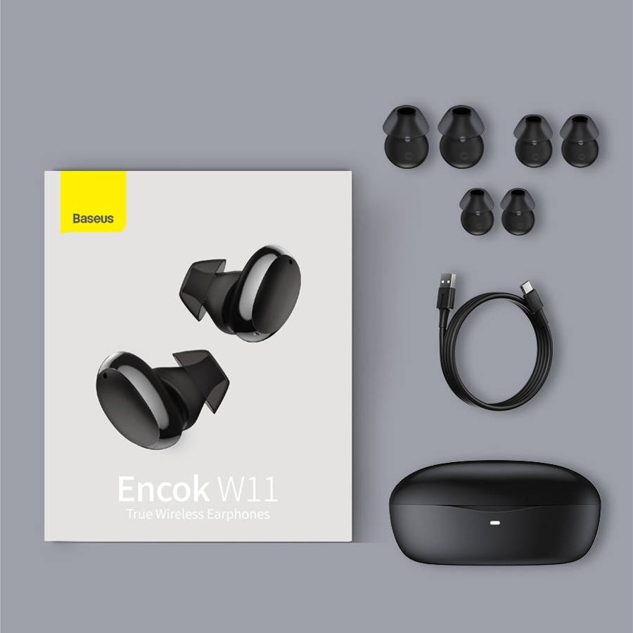 Baseus Original TWS Encok W11 Earbuds Bluetooth Earphone Sport Waterproof Headset Handsfree True Wireless Stereo Ori