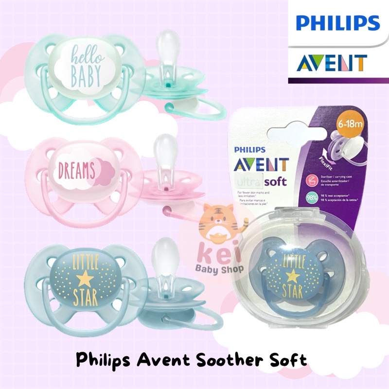 Empeng Avent Philips Soft - Dot Avent Soother Soft