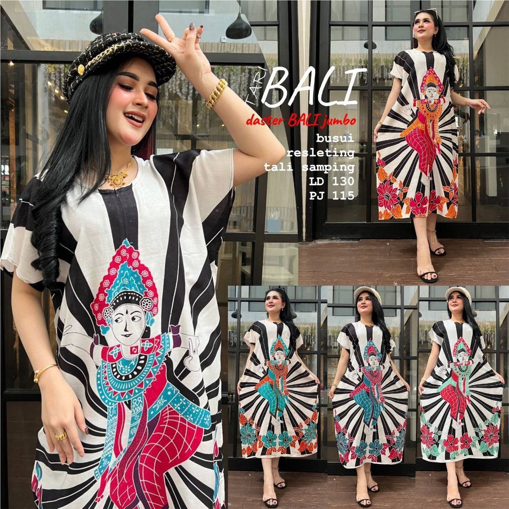 DASTER JUMBO SHOFIA BALI LD 130CM - DASTER BUSUI RESLETING DEPAN DAILY SANTAI KEKINIAN RAYON VIRAL HARGA MURAH GROSIR DASTER