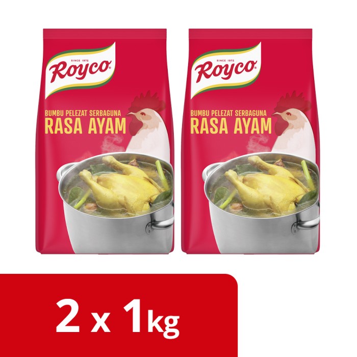 

Royco Bumbu Penyedap Rasa Ayam Pouch 1Kg Twin Pack