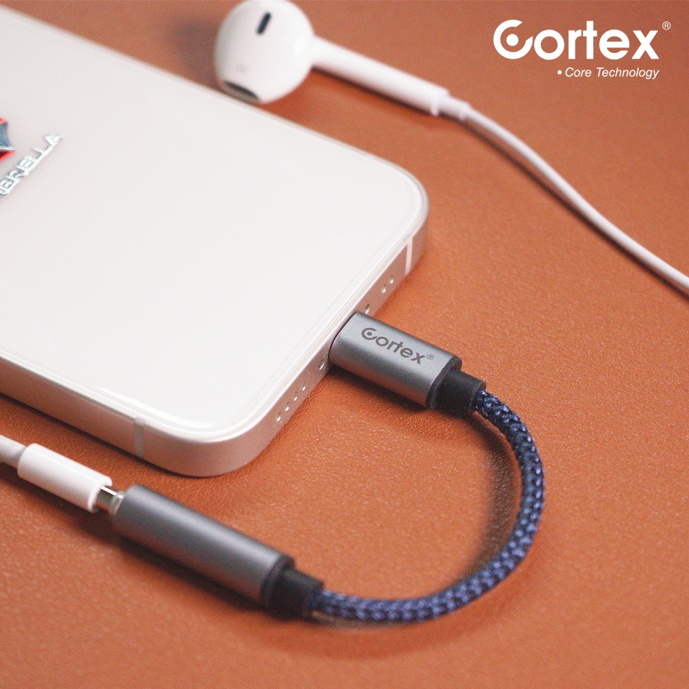 Cortex MH220 - Splitter iP - Converter - lightning to headphone -Jack 3.5mm - HEADSET - OPEN MIC