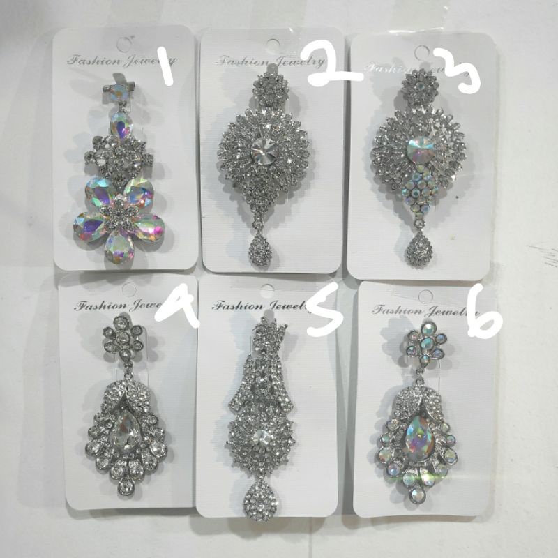 ( sale ) bros brooch silver putih peniti bisa untuk anting jilbab pesta manten nikah tunangan acara 