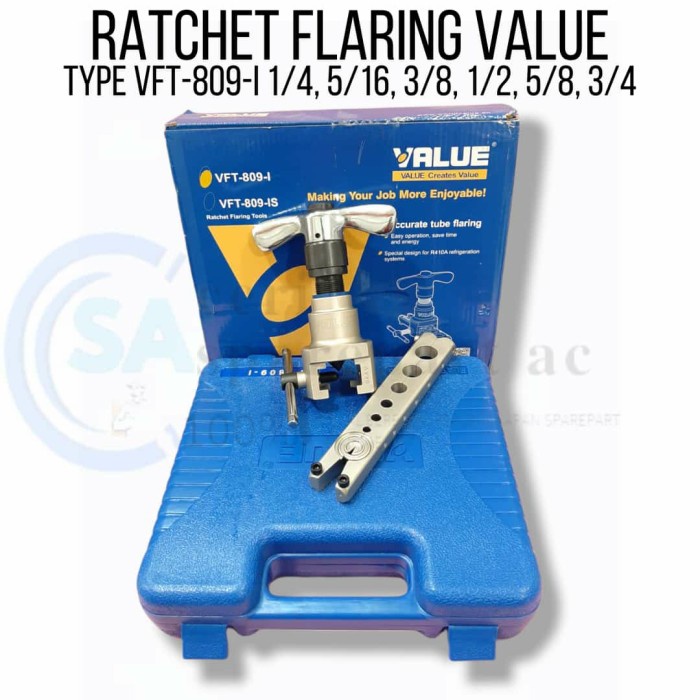 Ratchet Flaring Tools Value Vft-809-I Flering Pemekar Pipa Tembaga