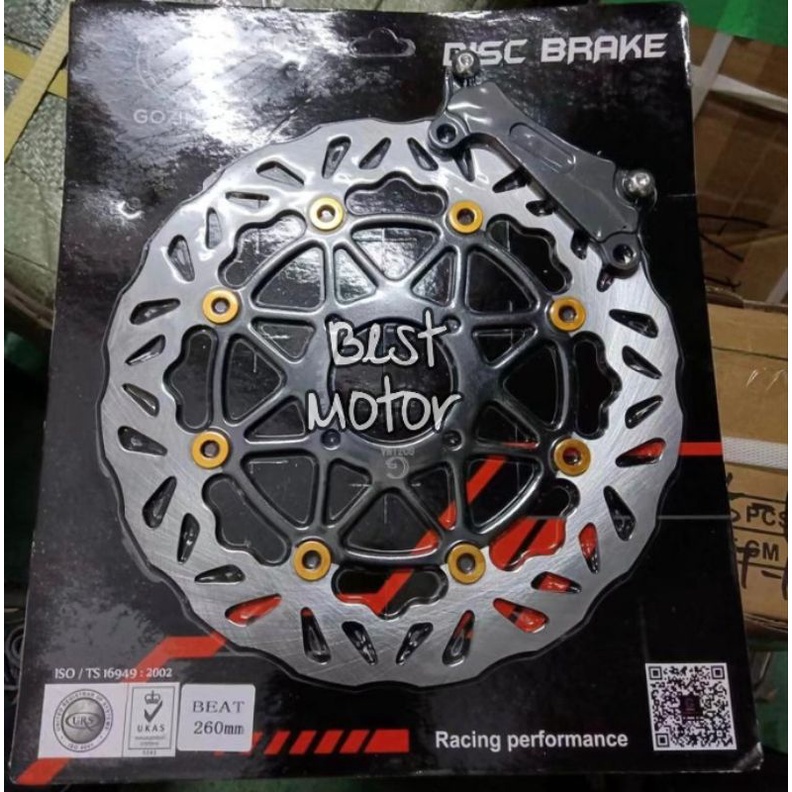 Piringan Cakram Depan Gozima Model PSM 260mm Beat Vario Scoopy Plus Breket pnp