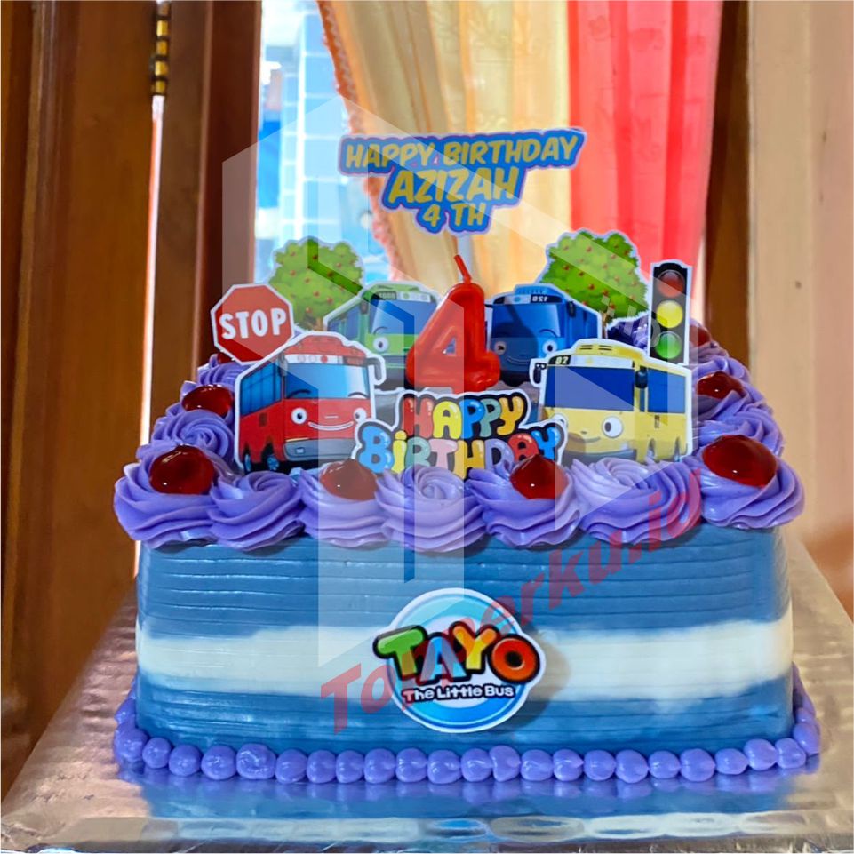 Topper Kue Ultah Tema Tayo/Hiasan Cake Murah Tayo || 01