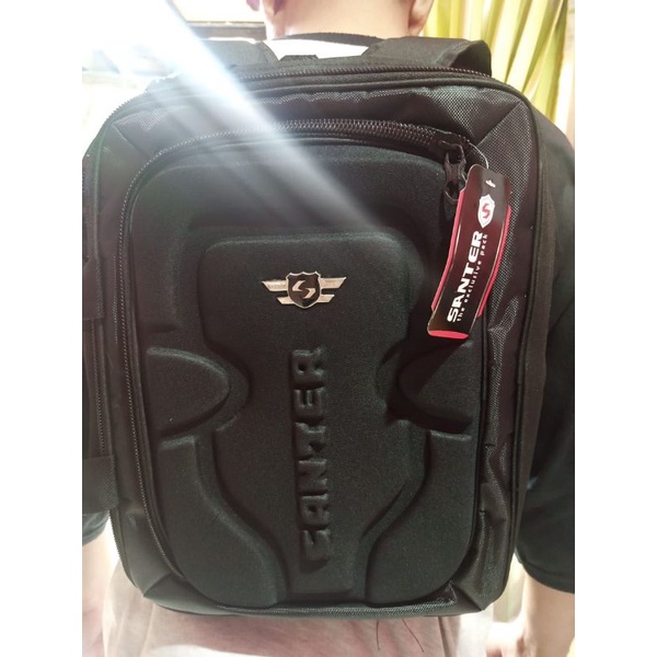 TAS RANSEL &amp; SELEMPANG QUIKER BAHAN POLIESTER 15 inchi