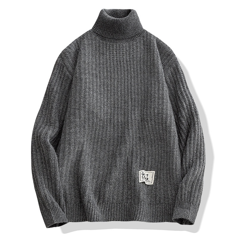 Pakaian Rajut Pria Turtleneck Sweater Pria 2022    Korea  Pria  Rajut Kemeja Kerah Hangat kapas  Raj