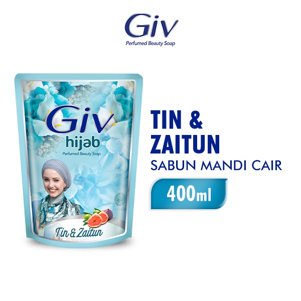 Giv Sabun Mandi Cair Tin & Zaitun Pouch 400 ml