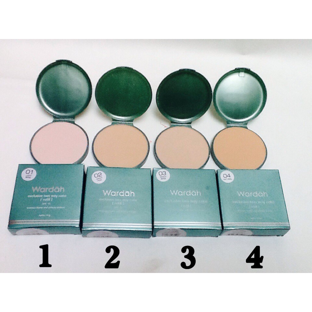 Wardah Exclusive Two Way Cake | Bedak Foundation FULL/Refill BY AILIN