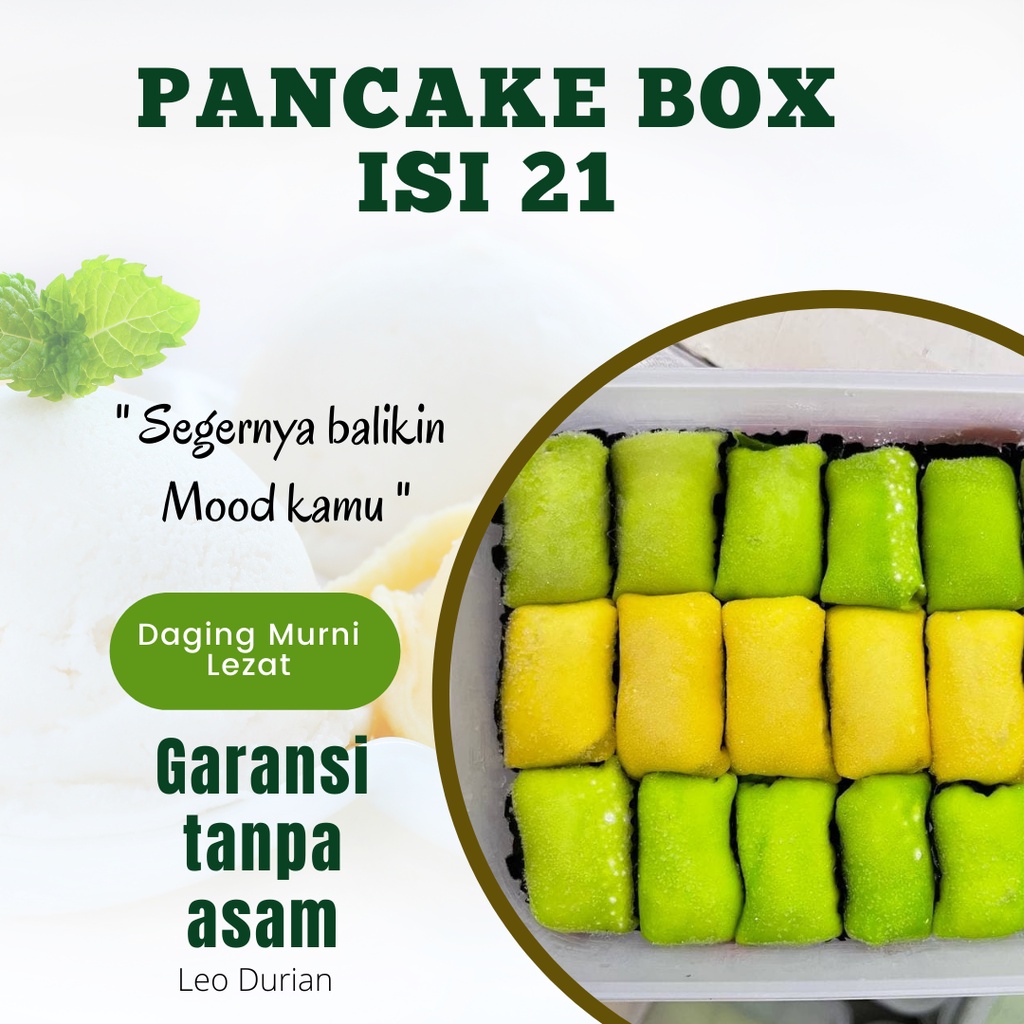 

Pancake Box Medan isi 21 manis lezar Krim tipis OP dan Rainbow