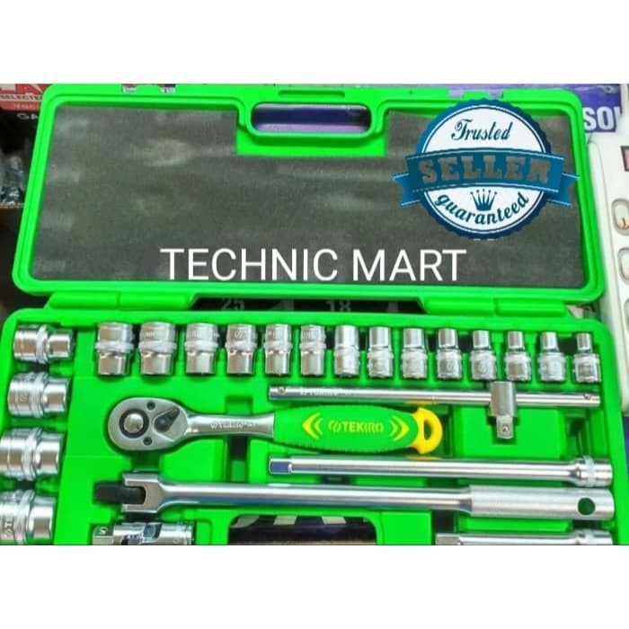 Shock Kunci Sok Set Tekiro 6 Pt 8-32Mm / Hand Socket Set Tekiro 12Pt 8-32Mm