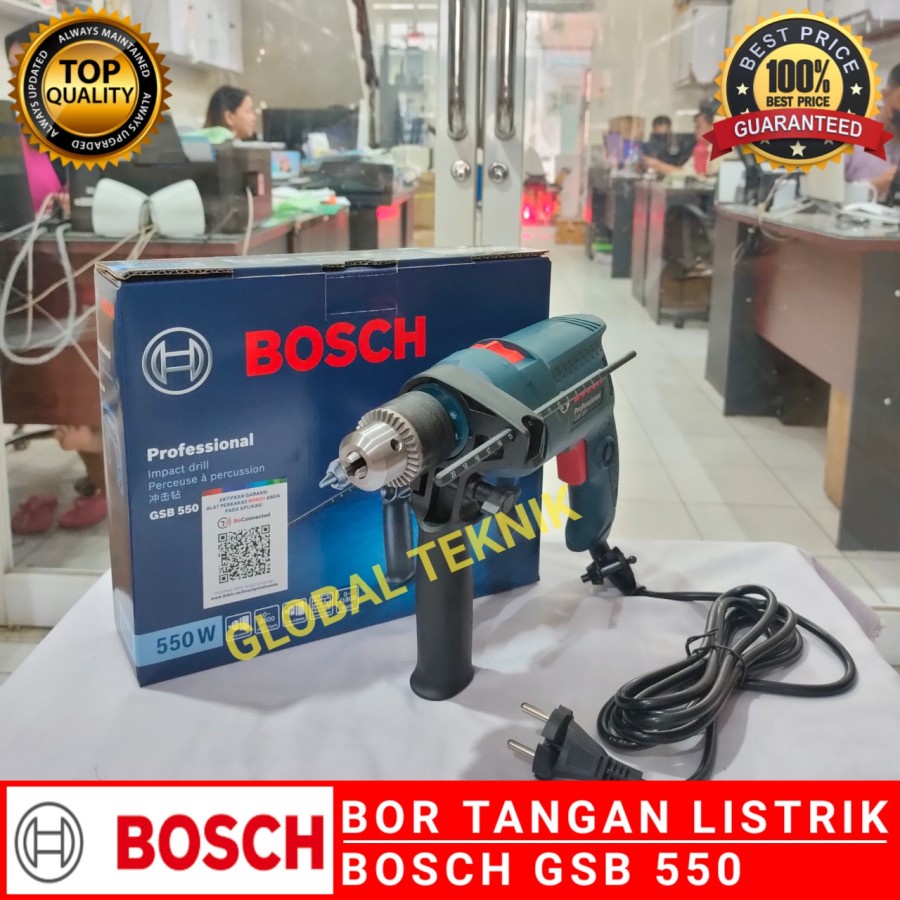 Mesin Bor Listrik 13mm Bolak Balik Electric Drill Bor Beton Kayu Besi Tembok Bor Listrik Impact Impa