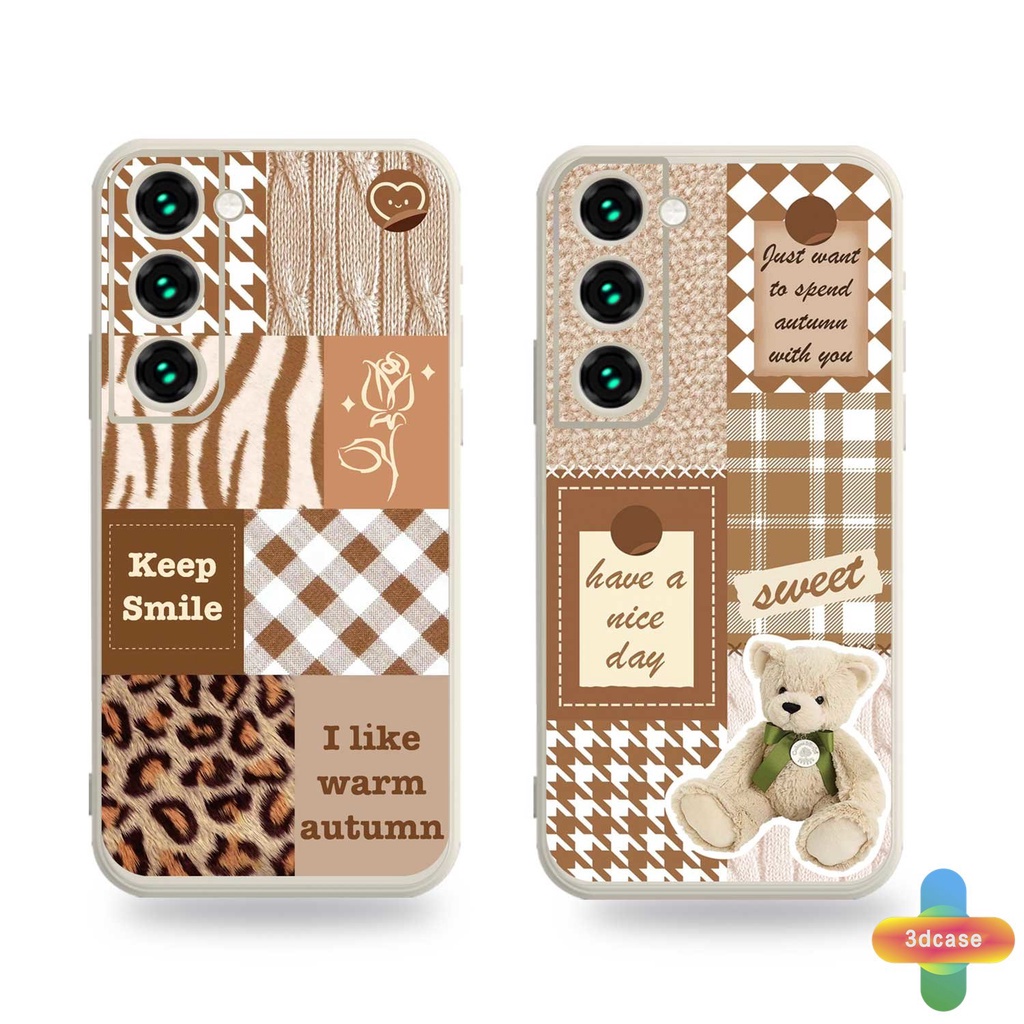 Soft Case Motif Houndstooth Bunga Retro Untuk Samsung A32 A52 A13 A23 A12 A03 A51 A10S A50 A20S J2 J7 Prime A02S A20 A50S A10 A30S A52S A30 M12 M01S A125 A13 Life F12 M10S M40S A515F A207F M02S A025 F02S M10