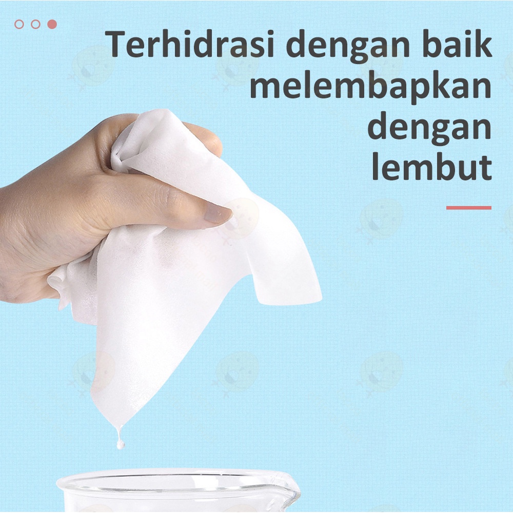 Lacoo Tissue basah mini Tisu basah kaleng isi 30 lembar Wet wipes   