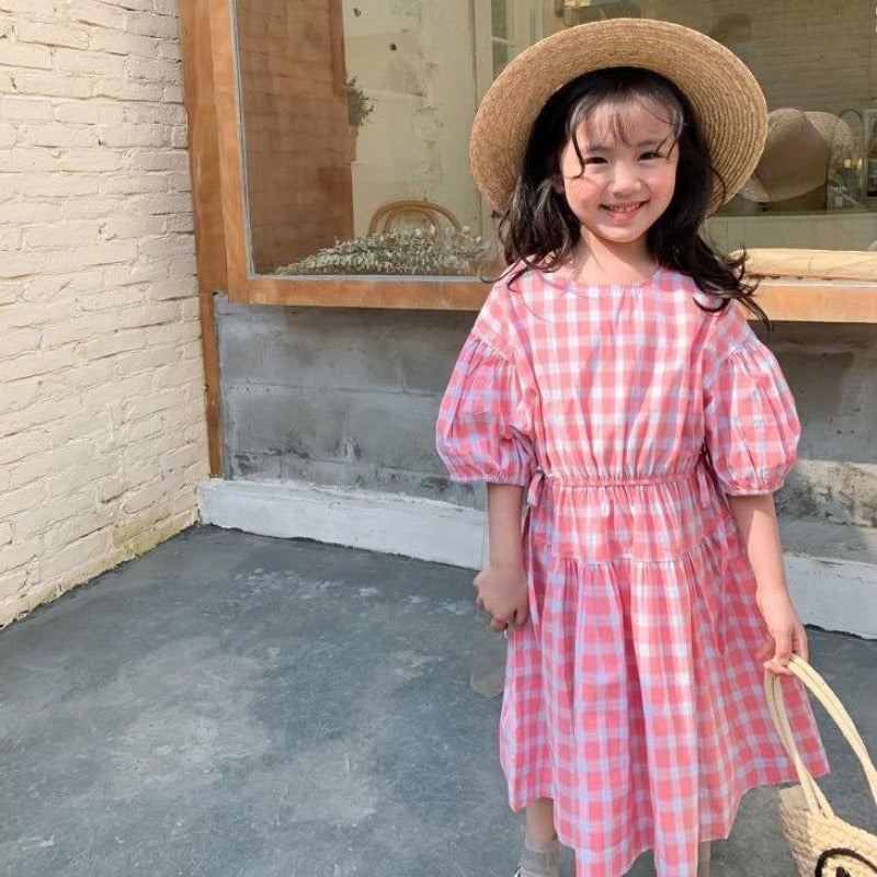 IL - Dress Anak IVEY / Dress Pud Coco Anak Perempuan Kotak - Kotak