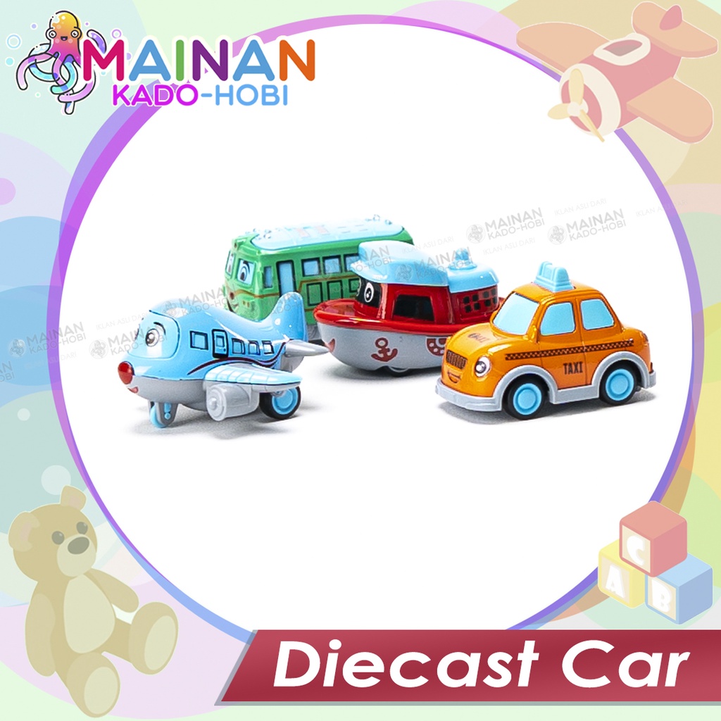 MAINAN ANAK PULLBACK MINIATUR DIECAST MOBIL TRANSPORTASI METAL CAR