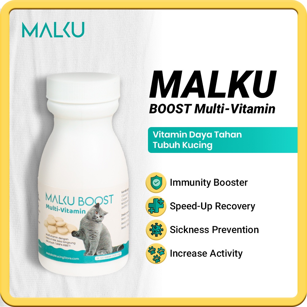 MALKU Boost Multivitamin - Vitamin Daya Tahan Tubuh Kucing - MALKU Vitamin