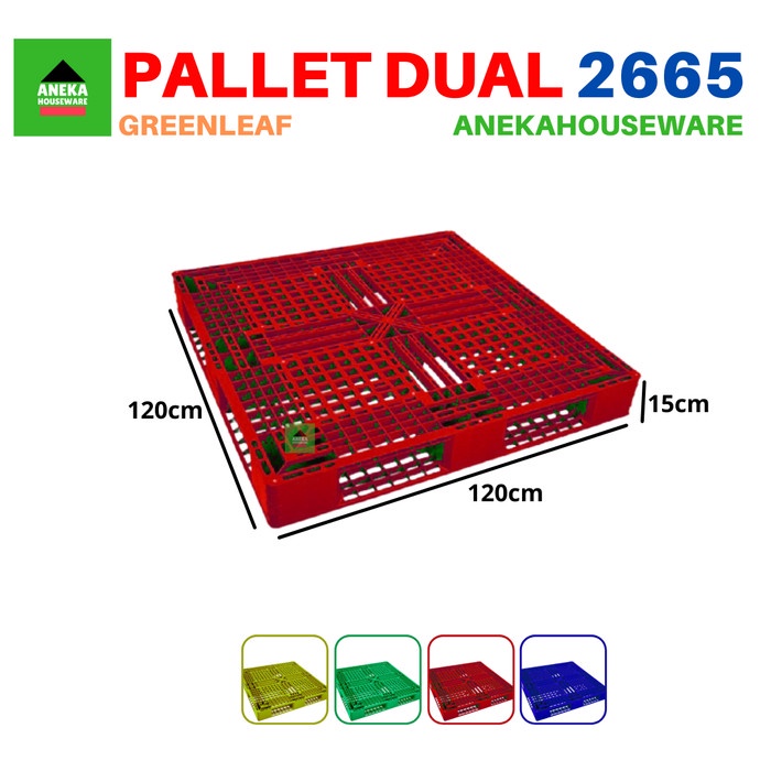 

PALLET PLASTIK GUDANG DUAL INDUSTRI 2665 GREEN LEAF