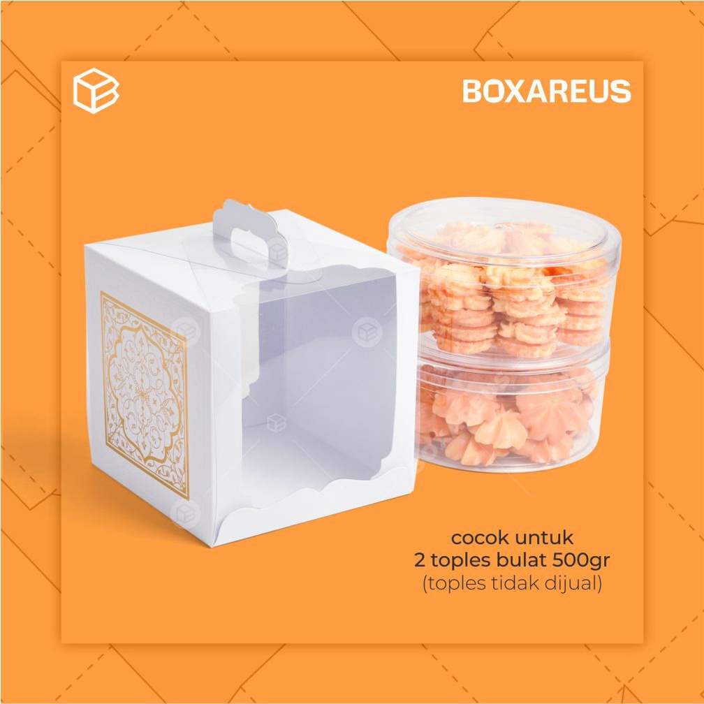 Dus Chiffon Box Mini Cake Kotak Kue Kering Kemasan Roti Packaging Kue - TB ADORN