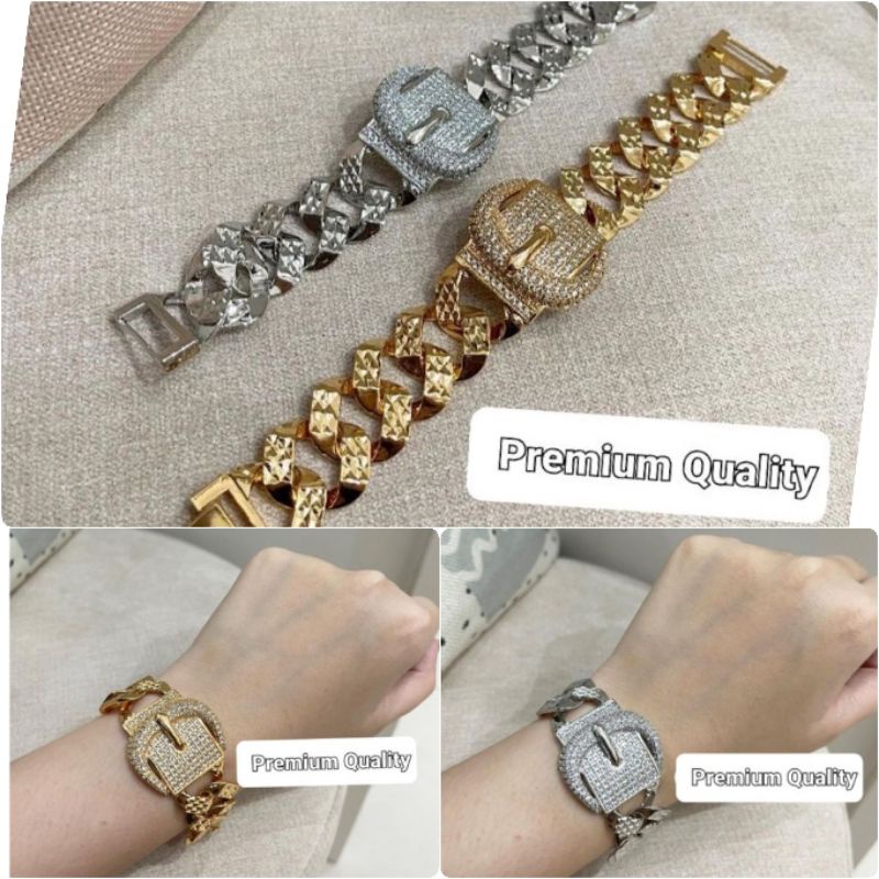 Gelang Premium Lapis emas Rantai Zircone Premium Quality Anti karat anti Mirip emas Asli Gk1829