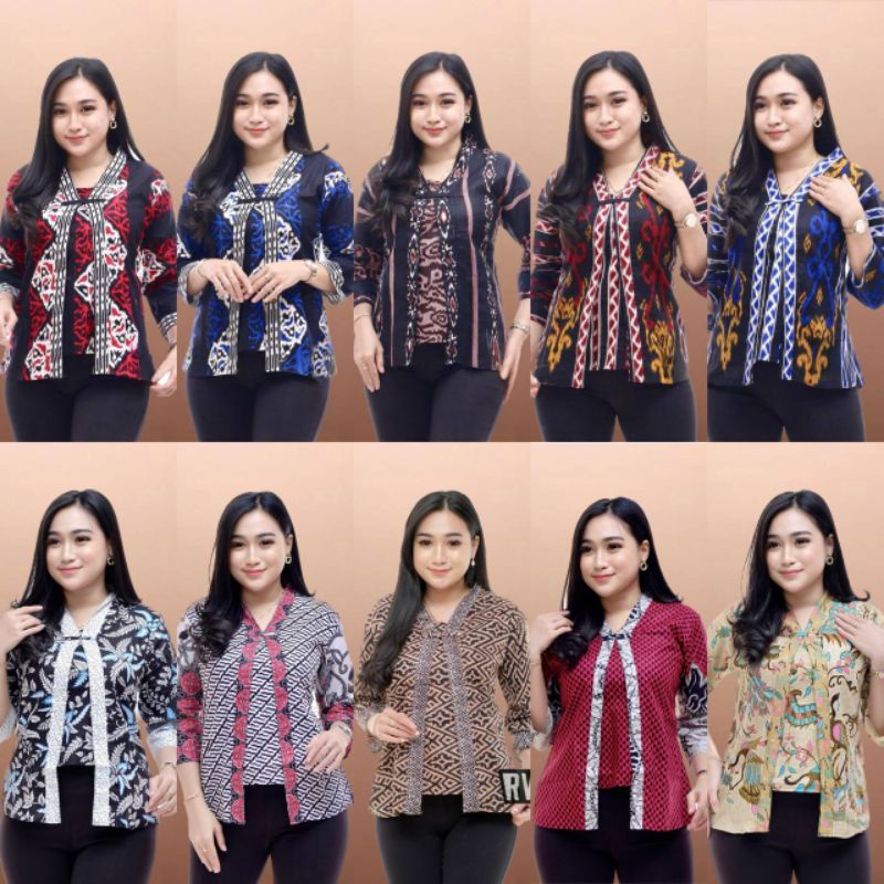 Batikid - Baju Batik Wanita Atasan Blouse Terbaru Modern Seragam Resespsi Kantor Kerja Original