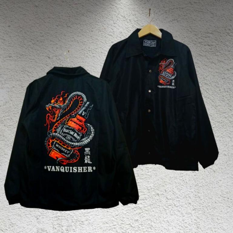 JAKET COACH PRIA  ERIGO APPAREL NAGA HITAM CJ  /JAKET PRIA CASUAL /BISA(COD) (KODE W7134)