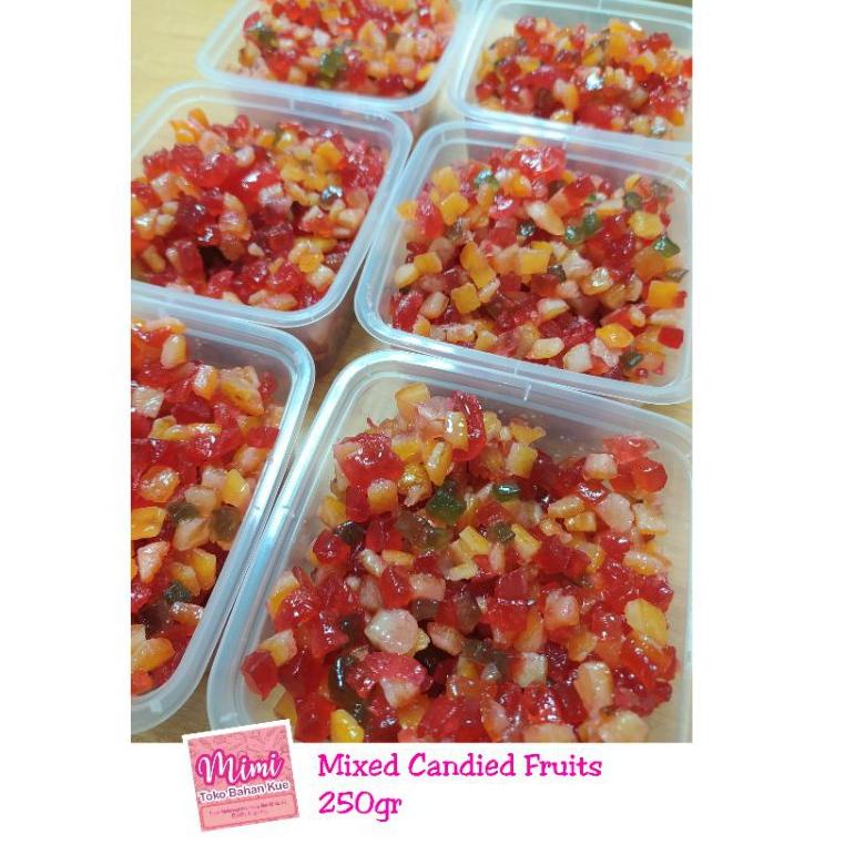 

[Seri]-P97J-➸) Mix Candied Fruits 250gr Sukade Cherry Cube langsung kirim