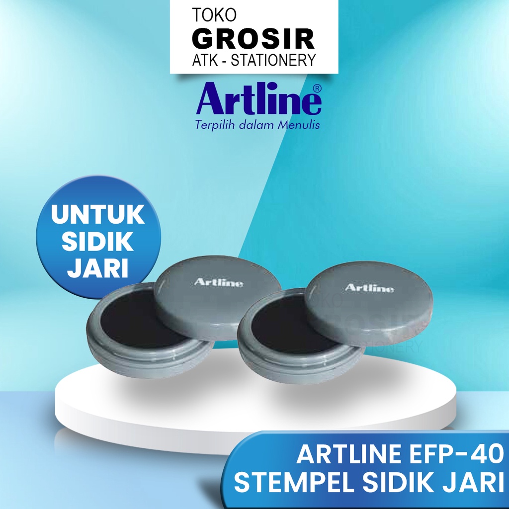 

ARTLINE Bantalan Stempel Sidik Jari Cap Jempol Notaris Tinta EFP-40 Fingerprint Pad Finger Print ≈ Trodat 9094